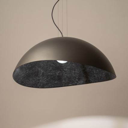 Candeeiro de teto com cabo SOLARIS 1xE27/60W/230V diâmetro 89 cm prata/preto