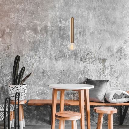 Lustre em cabo TEMPO 1xE27/40W/230V dourado