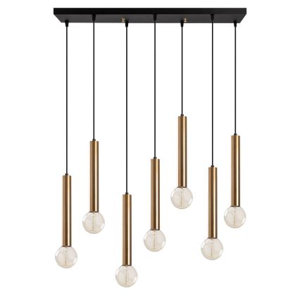 Lustre em cabo TEMPO 7xE27/40W/230V dourado