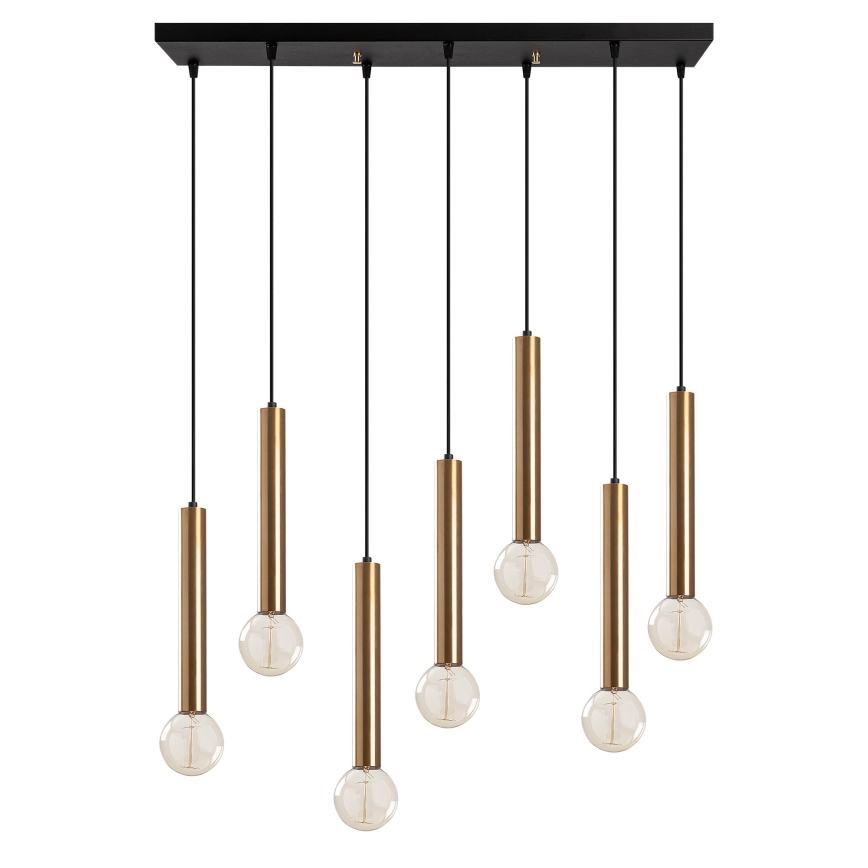 Lustre em cabo TEMPO 7xE27/40W/230V dourado