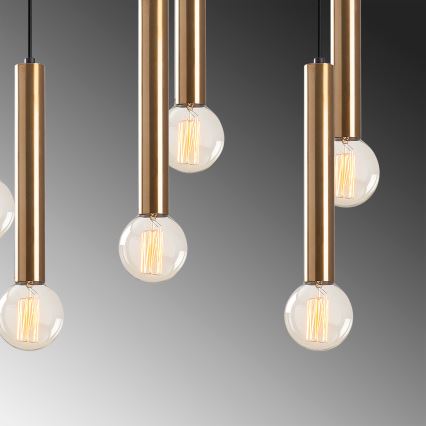 Lustre em cabo TEMPO 7xE27/40W/230V dourado