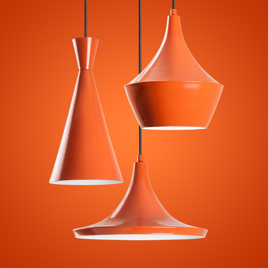 Lustre em cabo TOM 3xE27/40W/230V laranja