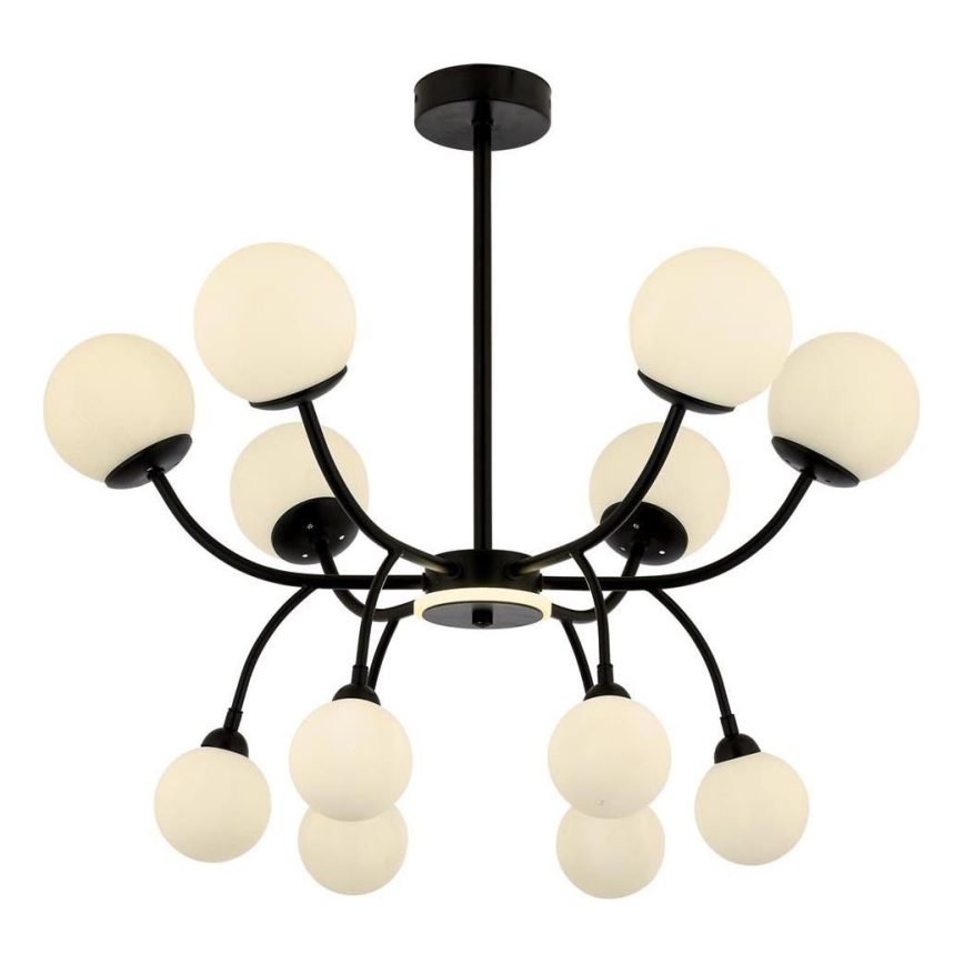 Lustre em haste DAISY 12xG9/10W/230V preto