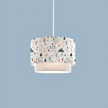 Lustre infantil CANDY 1xE27/40W/230V branco/multicolorido