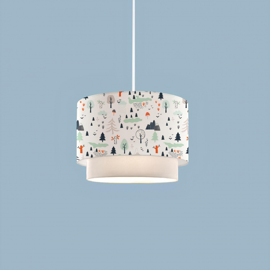 Lustre infantil CANDY 1xE27/40W/230V branco/multicolorido