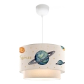 Lustre infantil CANDY 1xE27/40W/230V branco/multicolorido