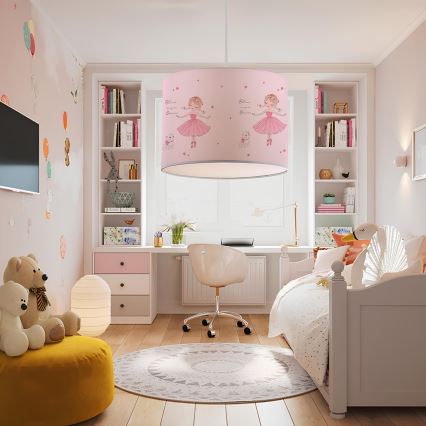 Lustre infantil CANDY 1xE27/40W/230V rosa