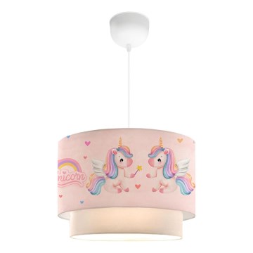 Lustre infantil CANDY 1xE27/40W/230V rosa