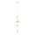 Lustre infantil em cabo HEART 1xE27/20W/230V rosa/branco