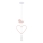 Lustre infantil em cabo HEART 1xE27/20W/230V rosa/branco