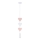 Lustre infantil suspenso com cabo HEART 1xE27/20W/230V rosa/branco