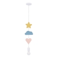 Lustre infantil suspenso TRIO 1xE27/20W/230V amarelo/azul/rosa