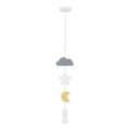 Lustre infantil suspenso TRIO 1xE27/20W/230V cinza/branco/amarelo