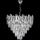 Lustre LED com corrente 9xE27/60W/230V + 6xLED/6W, diâmetro 50 cm, cromado brilhante