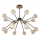 Lustre LED com haste GELA 16xLED/5W/230V 3000K preto/dourado
