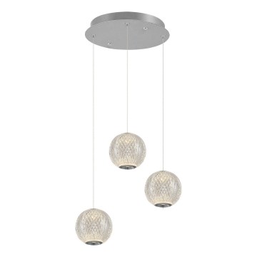 Lustre LED Cremona 3xLED/5W/230V 3000K em cromo fosco
