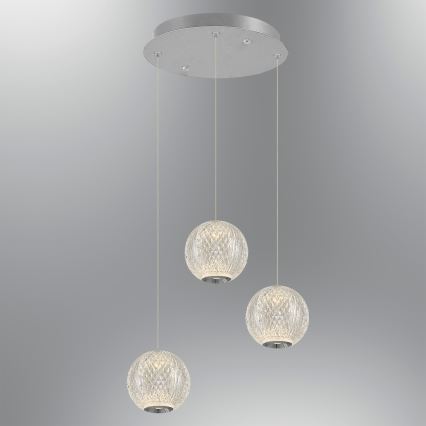Lustre LED Cremona 3xLED/5W/230V 3000K em cromo fosco