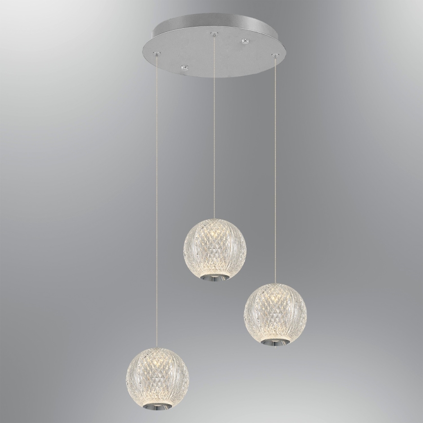 Lustre LED Cremona 3xLED/5W/230V 3000K em cromo fosco
