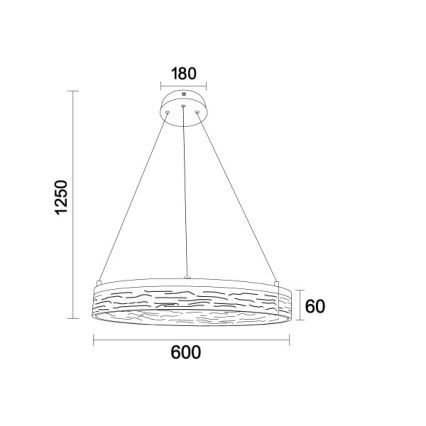 Lustre LED regulável suspenso por cabo ALIANZ LED/45W/230V 3000-6000K Ø 60 cm + comando remoto