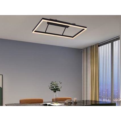 Lustre LED dimerizável de montagem em superfície LED/55W/230V 3000-6500K + controlo remoto