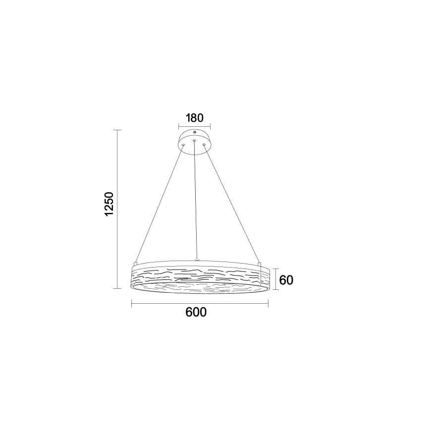 Lustre LED regulável suspenso em cabo ALIANZ LED/45W/230V 3000-6000K Ø 60 cm + controlo remoto