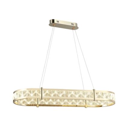 Lustre de cristal regulável suspenso por cabo ENRIQUE LED/50W//230V 3000-6000K + comando à distância