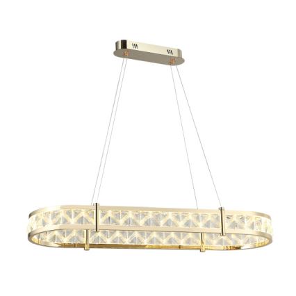 Lustre de cristal regulável suspenso por cabo ENRIQUE LED/50W//230V 3000-6000K + comando à distância