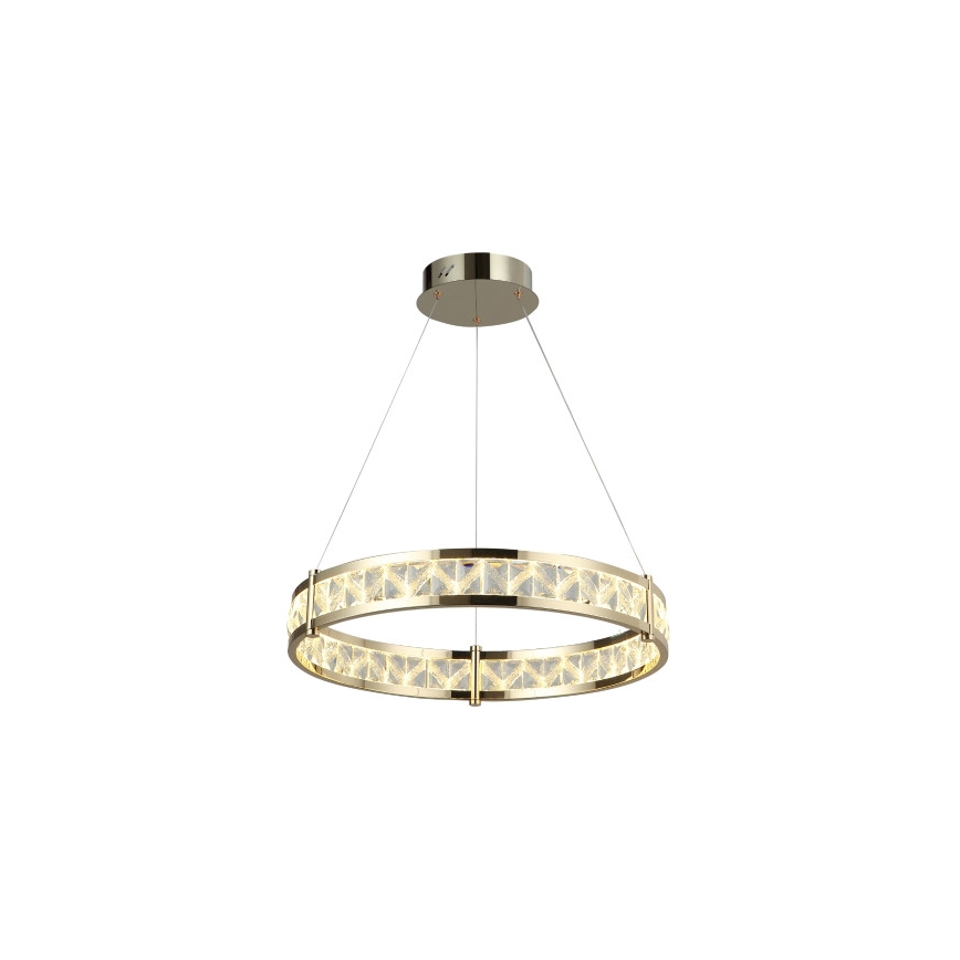 Lustre LED de cristal dimerizável suspenso por cabo ENRIQUE LED/55W//230V 3000-6000K diâmetro 80 cm + comando remoto