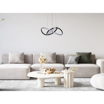 Lustre LED dimerizável em cabo LED/65W/230V 3000-6500K Ø 49 cm + comando remoto