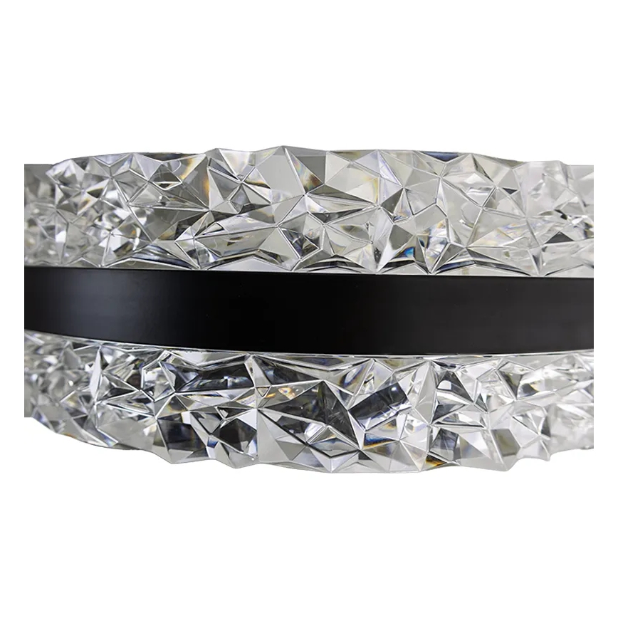 Lustre de cristal LED regulável em cabo LED/80W/230V 3000-6500K preto + comando à distância