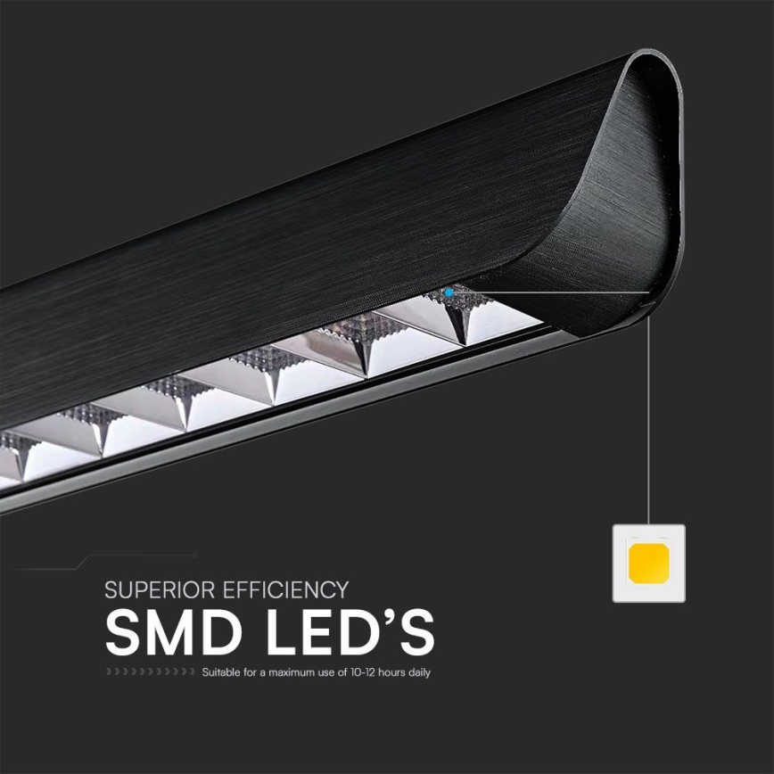 Lustre LED com cabo LED/36W/230V 3000/4000/6400K preto