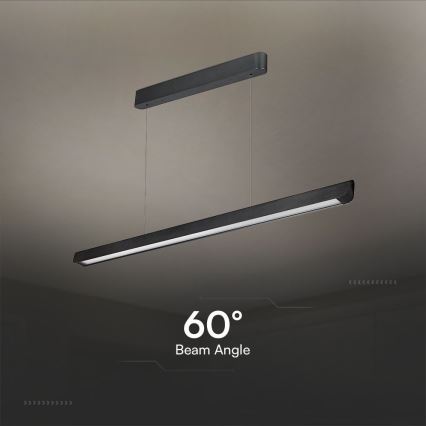 Lustre LED com cabo LED/36W/230V 3000/4000/6400K preto