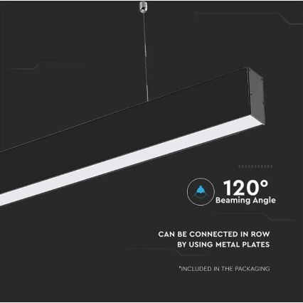 Lustre LED em cabo CHIP SAMSUNG LED/40W/230V 4000K preto