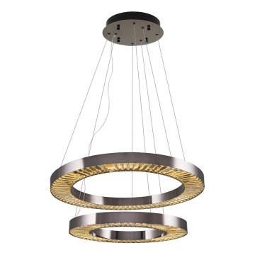 Lustre LED JESI 140W/230V 3000K, diâmetro 100 cm, prateado