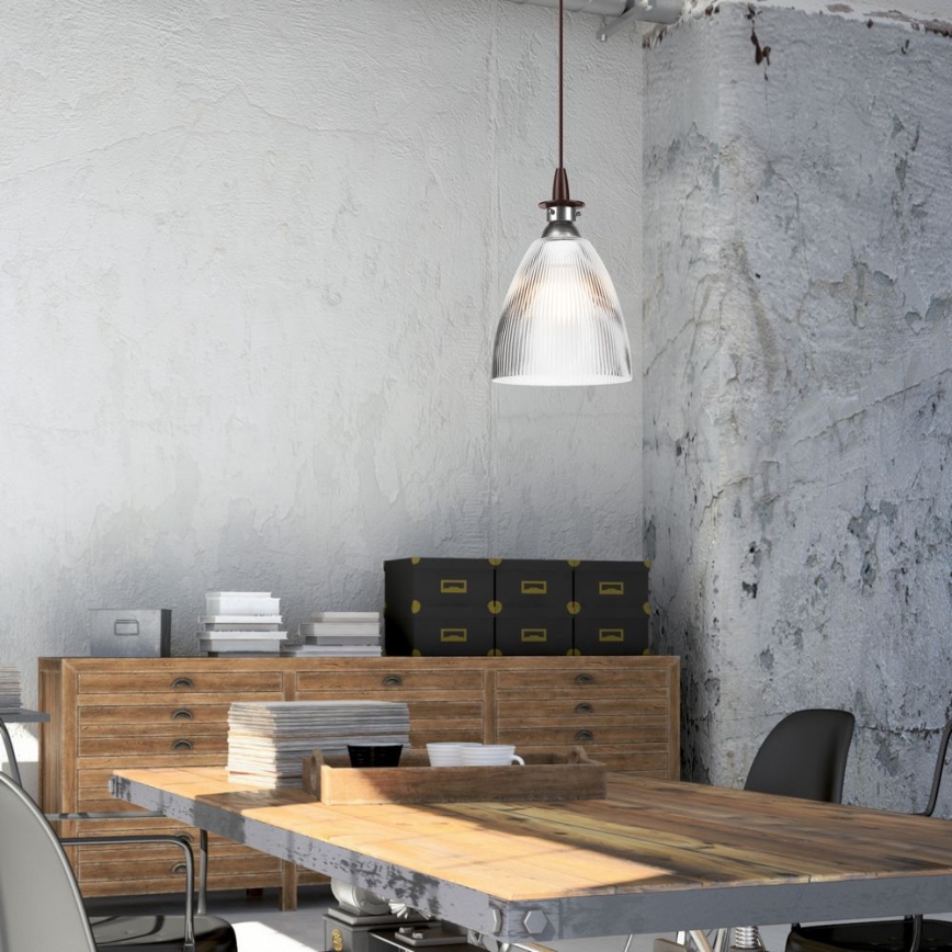 Lustre LED suspenso em cabo JODI 1xE27/60W/230V bronze