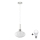 Lustre LED pendente com cabo HARMA 1xE27/60W/230V Ø 25 cm cromado mate/branco