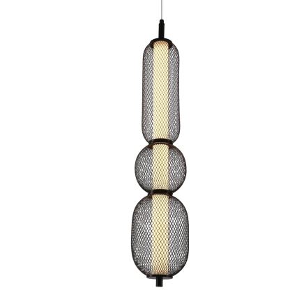 Lustre LED PUMA, pendente, 15W/230V, diâmetro 14 cm, preto
