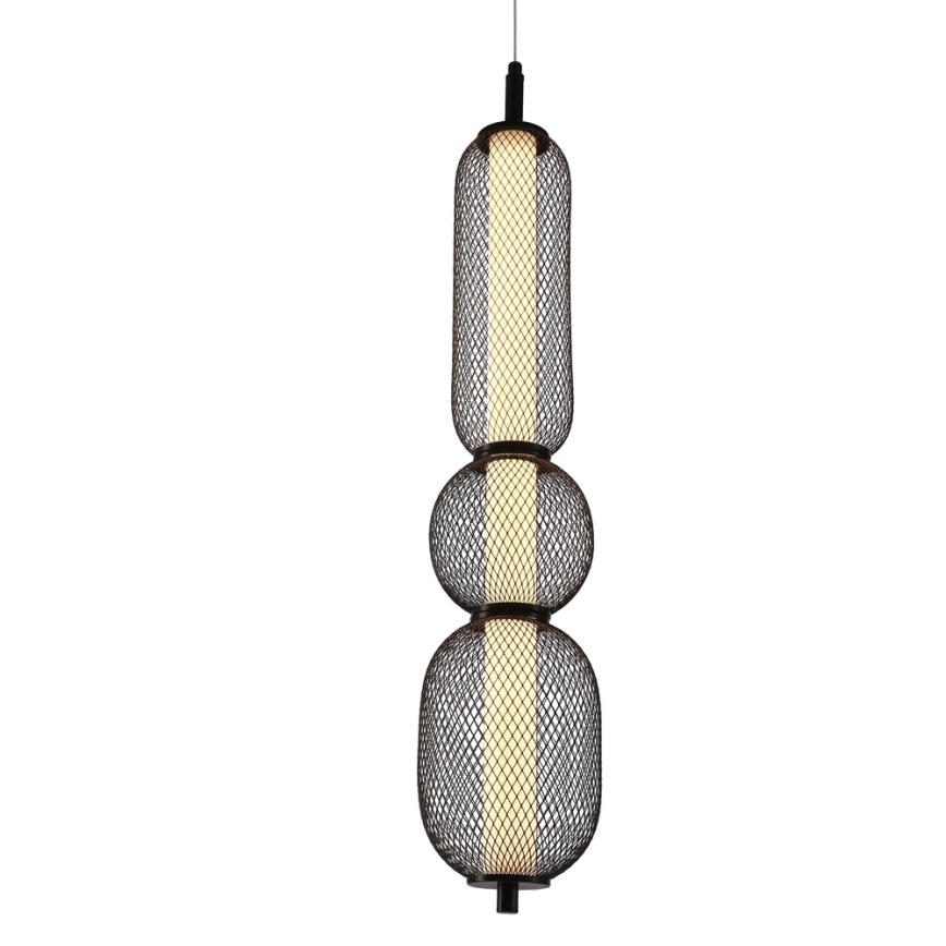 Lustre LED PUMA, pendente, 15W/230V, diâmetro 14 cm, preto