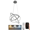 Lustre LED regulável em cabo LED/105W/230V 3000-6500K diâmetro 60 cm + comando à distância