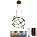 Lustre LED regulável em cabo LED/105W/230V 3000-6500K diâmetro 60 cm + comando à distância