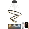 Lustre LED regulável em cabo LED/85W/230V 3000-6500K diâmetro 60 cm + controlo remoto
