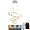 Lustre LED regulável em cabo LED/85W/230V 3000-6500K diâmetro 60 cm diâmetro 60 cm + controlo remoto