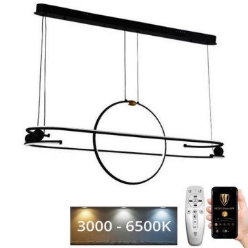 Lustre LED regulável em cabo LED/95W/230V 3000-6500K + comando à distância