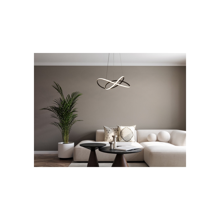 Lustre LED dimerizável suspenso por cabo LED/85W/230V 3000-6500K Ø 60 cm + controlo remoto