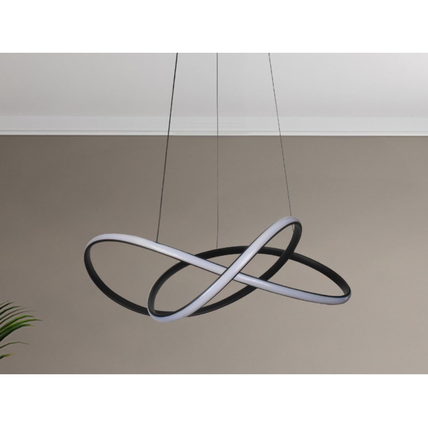 Lustre LED dimerizável suspenso por cabo LED/85W/230V 3000-6500K Ø 60 cm + controlo remoto