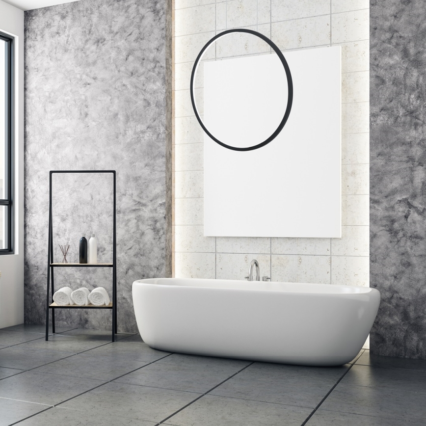 Lustre LED suspenso SATURNO LED/28W/230V diâmetro 50 cm IP44 antracite