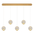 Lustre LED suspenso CREMONA 5xLED/5W/230V 3000K dourado