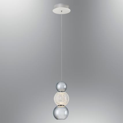 Lustre LED suspenso CREMONA LED/5W/230V 3000K cromado fosco