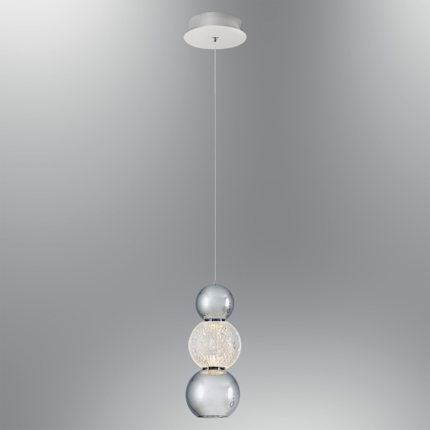 Lustre LED suspenso CREMONA LED/5W/230V 3000K cromado fosco