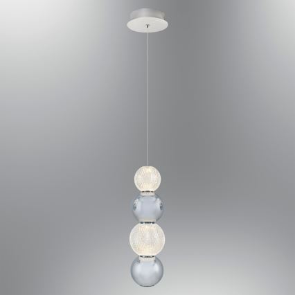 Lustre LED suspenso CREMONA LED/7W/230V 3000K cromado fosco